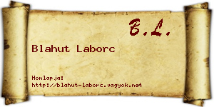 Blahut Laborc névjegykártya